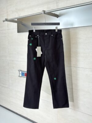 [디올] 클로버 자수 데님 팬츠