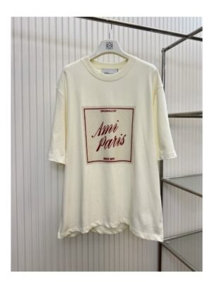 [아미] 파리스 오리지널 헤리티지 로고 티셔츠