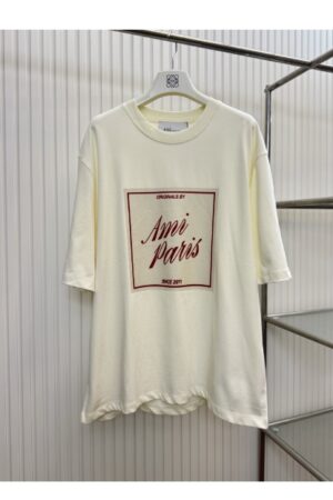 [아미] 파리스 오리지널 헤리티지 로고 티셔츠