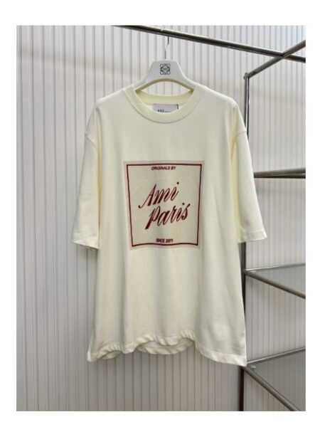 [아미] 파리스 오리지널 헤리티지 로고 티셔츠