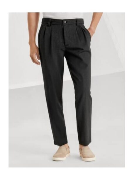 [브루넬로 쿠치넬리] 싱글 플리츠 트라우저 (2 COLORS)