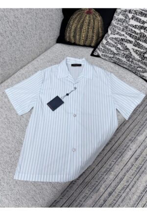 [루이비통] 스트라이프 오픈 칼라 셔츠 (2 COLORS)
