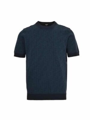 [펜디] FF 자카드 반팔 풀오버 니트