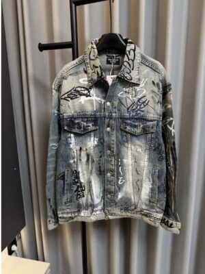 [발렌시아가] 그래피티 프린트 데님 자켓