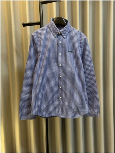 [미우미우] 체크 코튼 셔츠