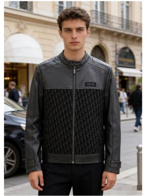 [디올] 오블리크 레더 자켓