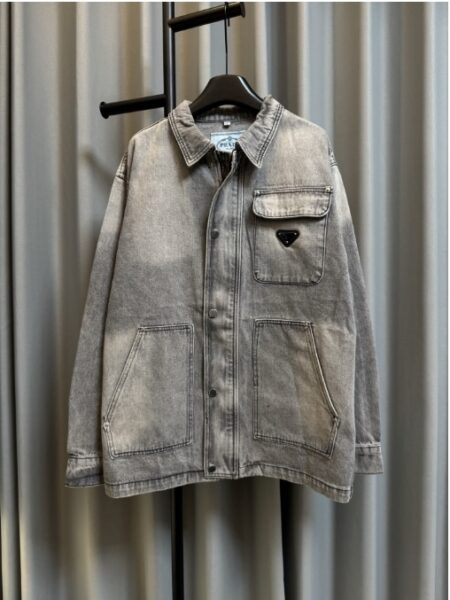 [프라다] 데님 블루종 자켓