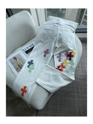 [크롬하츠] 멀티 컬러 크로스 팬츠