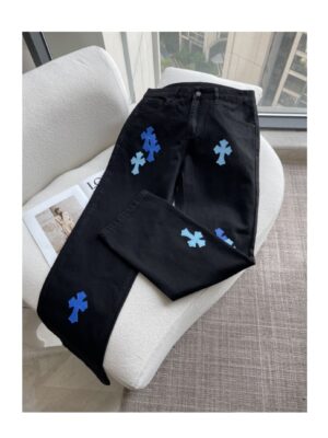 [크롬하츠] 블루 크로스 데님 팬츠