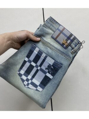 [버버리] 체크 포켓 데님 팬츠