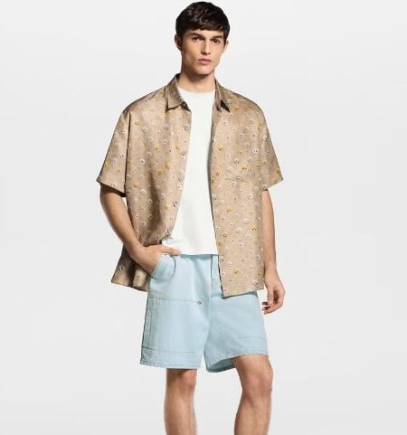 [루이비통] 모노그램 패턴 반팔 실크 셔츠 1AJW19 (2 COLORS)