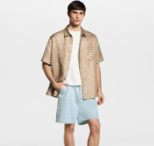 [루이비통] 모노그램 패턴 반팔 실크 셔츠 1AJW19 (2 COLORS)