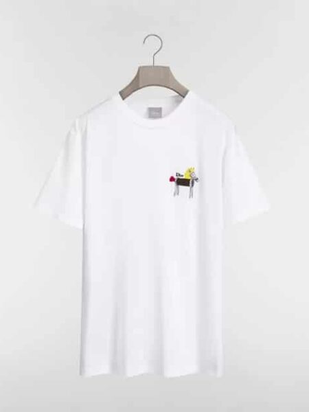 [디올] 홀스 자수 코튼 저지 티셔츠  683J624 (2 COLORS)