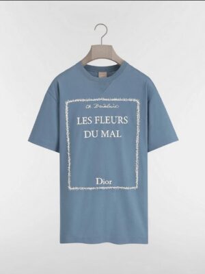 [디올] 북 커버 자수 코튼 저지 티셔츠  683J610A