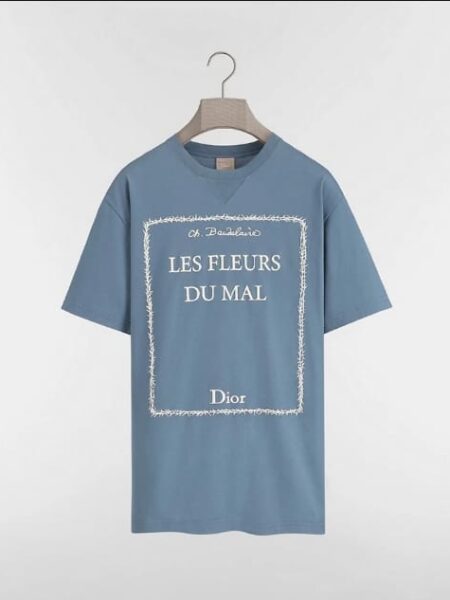 [디올] 북 커버 자수 코튼 저지 티셔츠  683J610A