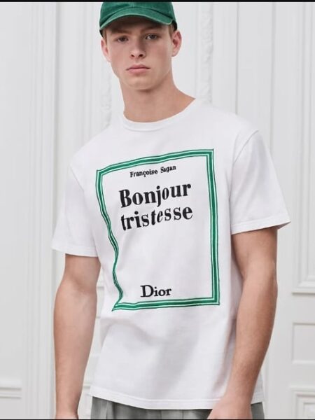[디올] 북 커버 자수 코튼 저지 티셔츠 683J642A