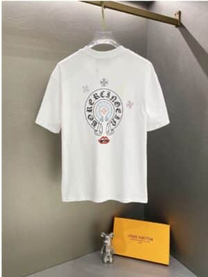 [크롬하츠] 호스슈 립 로고 화이트 반팔 티셔츠