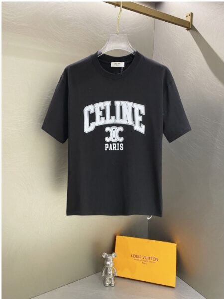 [셀린느] 루즈 코튼 저지 블랙 티셔츠