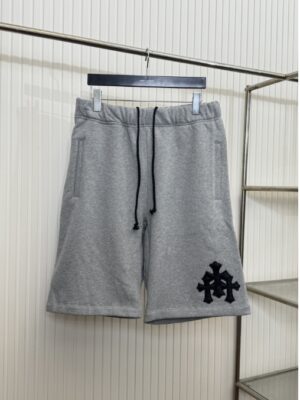 [크롬하츠] 크로스 레더 패치 스웨트쇼츠 (2 COLORS)