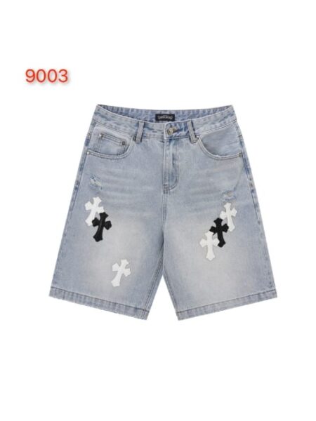 [크롬하츠] 크로스 패치 데님 쇼츠