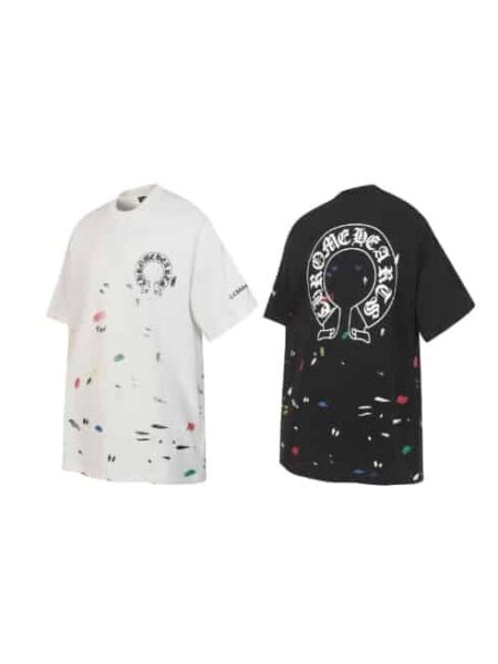 [크롬하츠] 멀티 컬러 페인트 홀스슈 티셔츠 (2 COLORS)