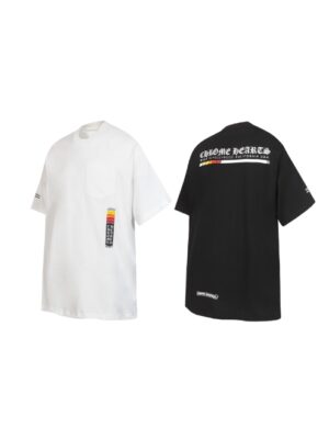 [크롬하츠] 선셋 그라데이션 T-바 로고 포켓 티셔츠 (2 COLORS)