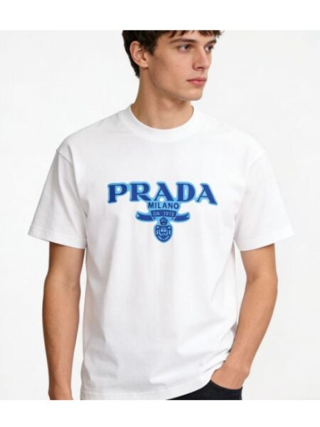 [프라다] 로고 프린트 코튼 반팔 티셔츠 (2 COLORS)