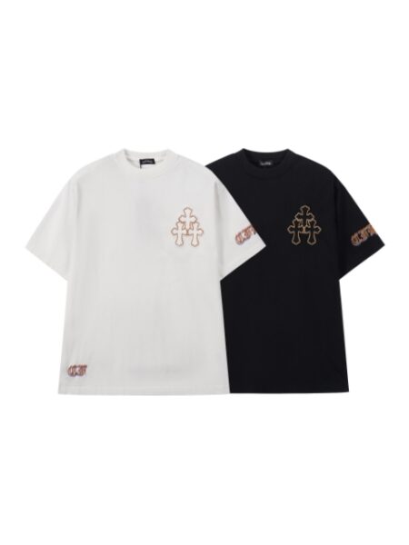 [크롬하츠] 트리플 크로스 자수 반팔 티셔츠 (2 COLORS)