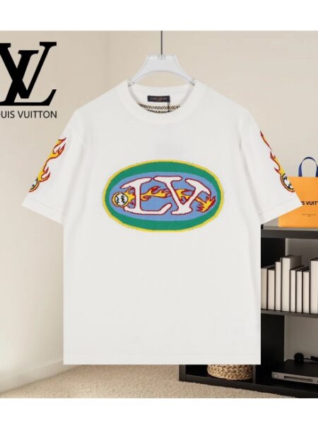 [루이비통] 그래픽 베이스볼 니트 티셔츠