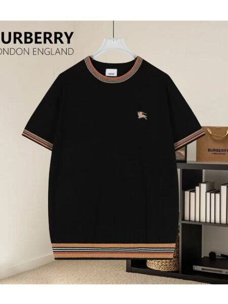 [버버리] 아이콘 스트라이프 트리밍 티셔츠 (2 COLORS)