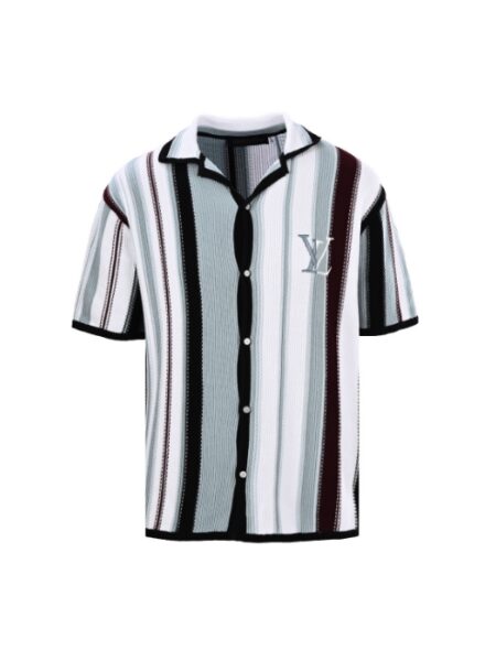 [루이비통] 스트라이프드 크로셰 쇼트 슬리브드 셔츠 1AHVOM