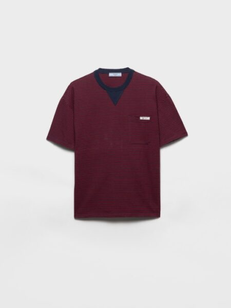 [프라다] 오버사이즈 스트라이프 저지 티셔츠 3575B