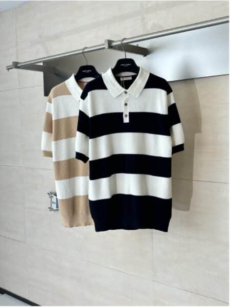 [브루넬로 쿠치넬리] 스트라이프 폴로 셔츠 (2 COLORS)