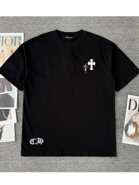 [크롬하츠] 크로스 패치 반팔 티셔츠 (2 COLORS)