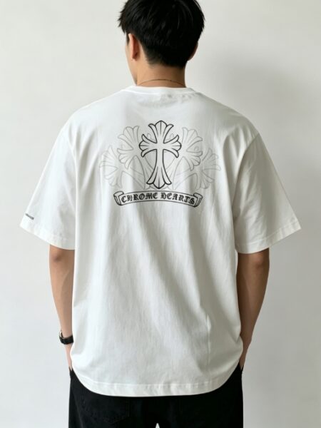 [크롬하츠] 홀세미터리 크로스 반팔 티셔츠