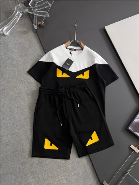 [펜디] 몬스터 아이 반팔 티셔츠 반바지 세트