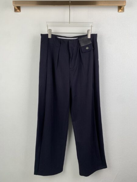 [로에베] 가죽 패치 캐주얼 스트레이트 팬츠