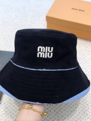 [미우미우] (W) 코튼 앤 포플린 버킷햇 (4 COLOR)
