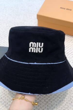 [미우미우] (W) 코튼 앤 포플린 버킷햇 (4 COLOR)