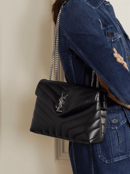 [생로랑] 루루 스몰 숄더백 블랙 은장 494699