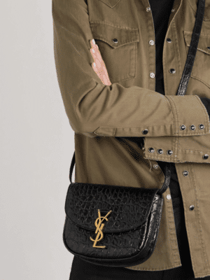 [생로랑] 크로커다일 엠보싱 카이아 스몰 숄더백 619740