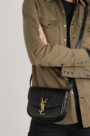 [생로랑] 크로커다일 엠보싱 카이아 스몰 숄더백 619740