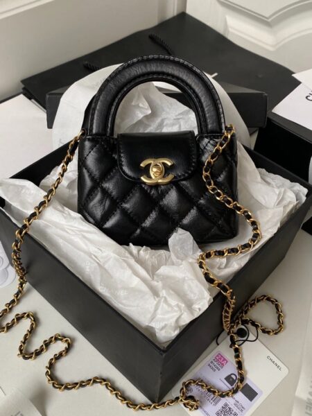 [샤넬] 켈리백 미니 블랙 금장 AP3435