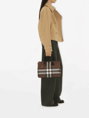 [버버리] 체크 미디엄 볼링백 81122251