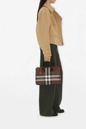 [버버리] 체크 미디엄 볼링백 81122251