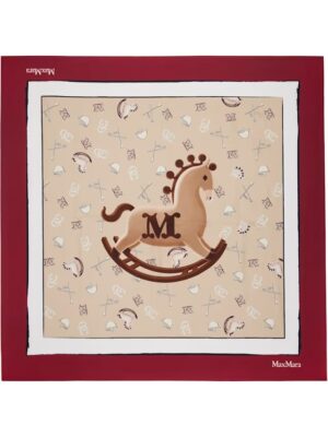 [막스마라] 로킹 호스 프린트 실크 스카프 (2 COLORS)