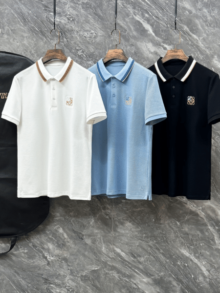 [로에베] 아나그램 자수 피케 카라 반팔 티셔츠 (3 COLORS)