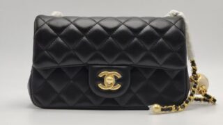 XXX고객님 [샤넬] 클래식 플랩백(쁘띠삭) 뉴미니 골든볼 블랙 램스킨 AS1787(사이트 주문)